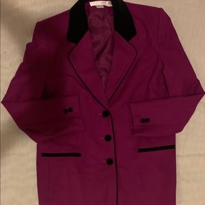 fuschia and black classic blazer